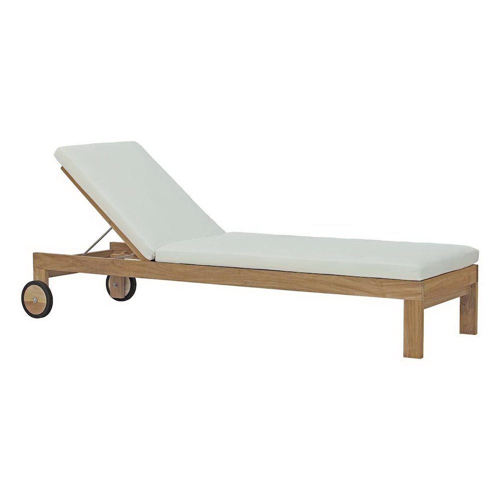 Upland Outdoor Patio Teak Chaise. Picture 1