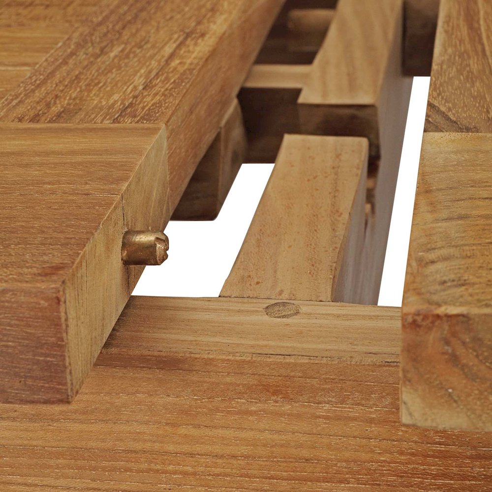 Marina Extendable Outdoor Patio Teak Dining Table. Picture 12