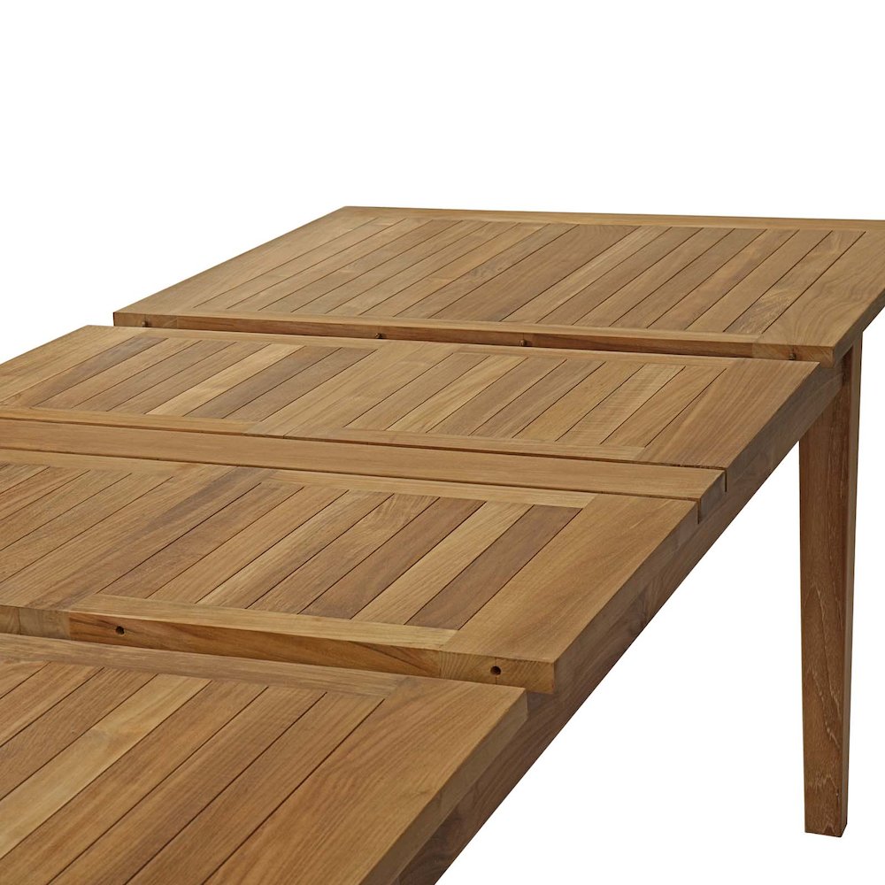 Marina Extendable Outdoor Patio Teak Dining Table. Picture 16