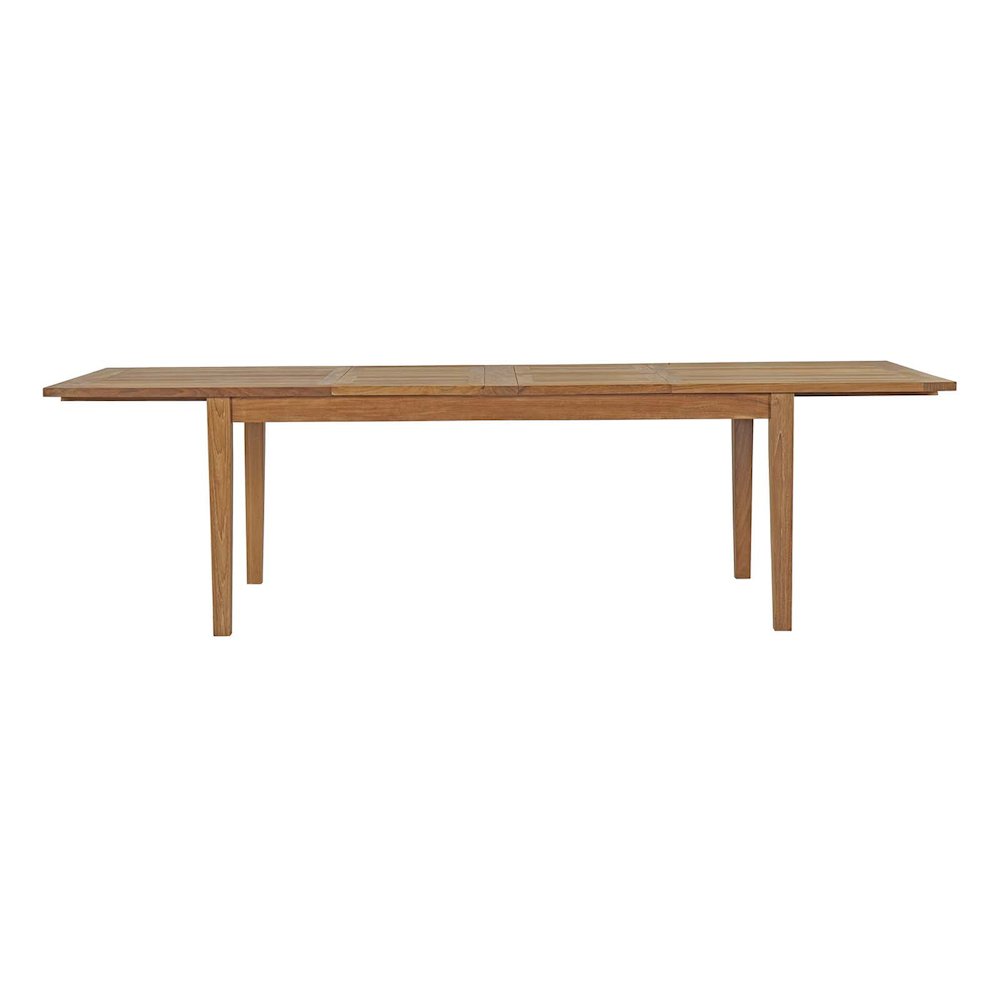 Marina Extendable Outdoor Patio Teak Dining Table. Picture 4