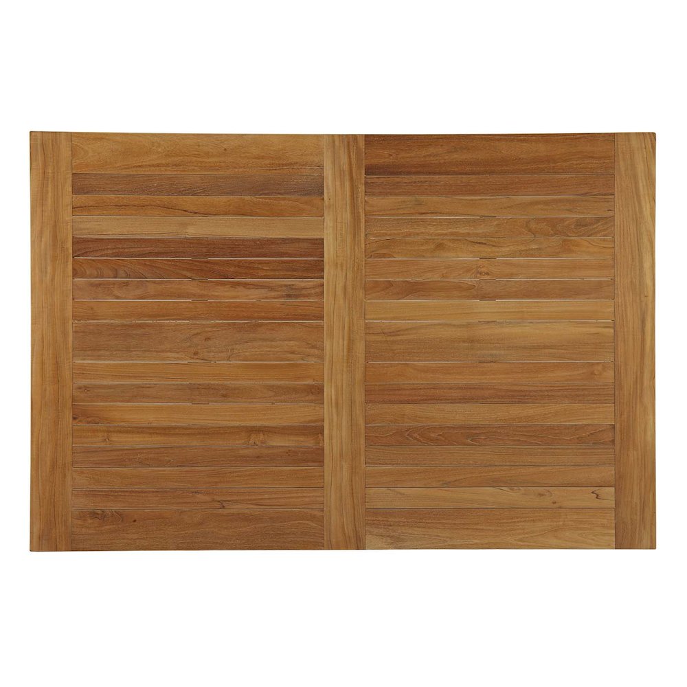 Marina 60" Outdoor Patio Teak Dining Table. Picture 3