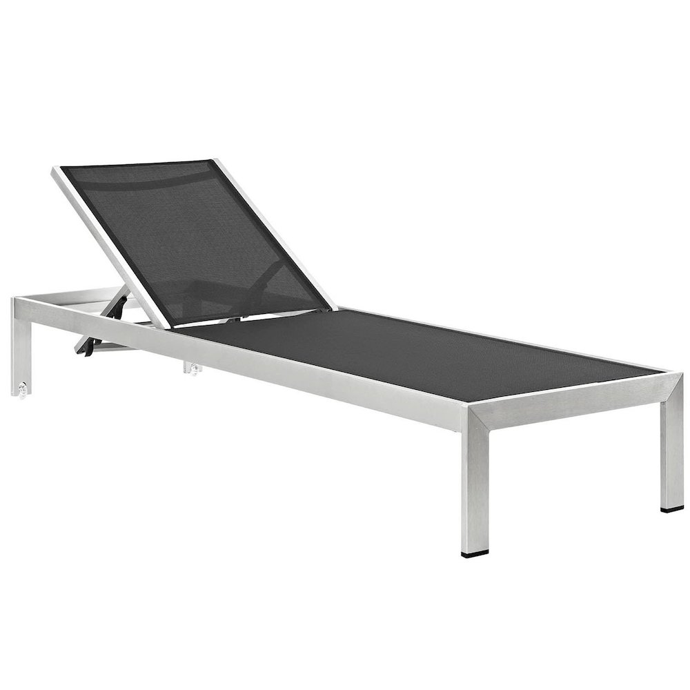 Shore Outdoor Patio Aluminum Chaise with Cushions Set of 2. Picture 5