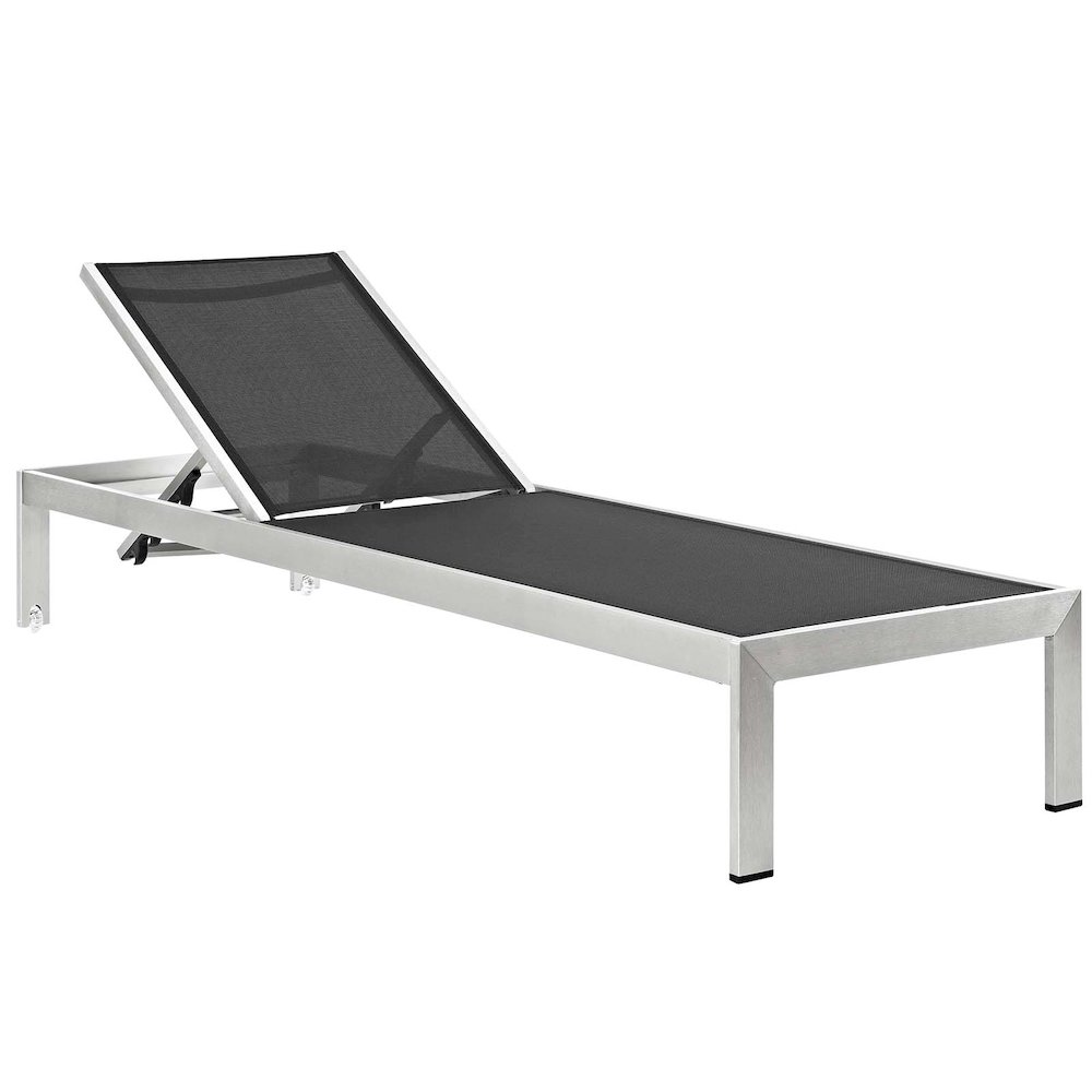 Shore Outdoor Patio Aluminum Chaise with Cushions Set of 6. Picture 3