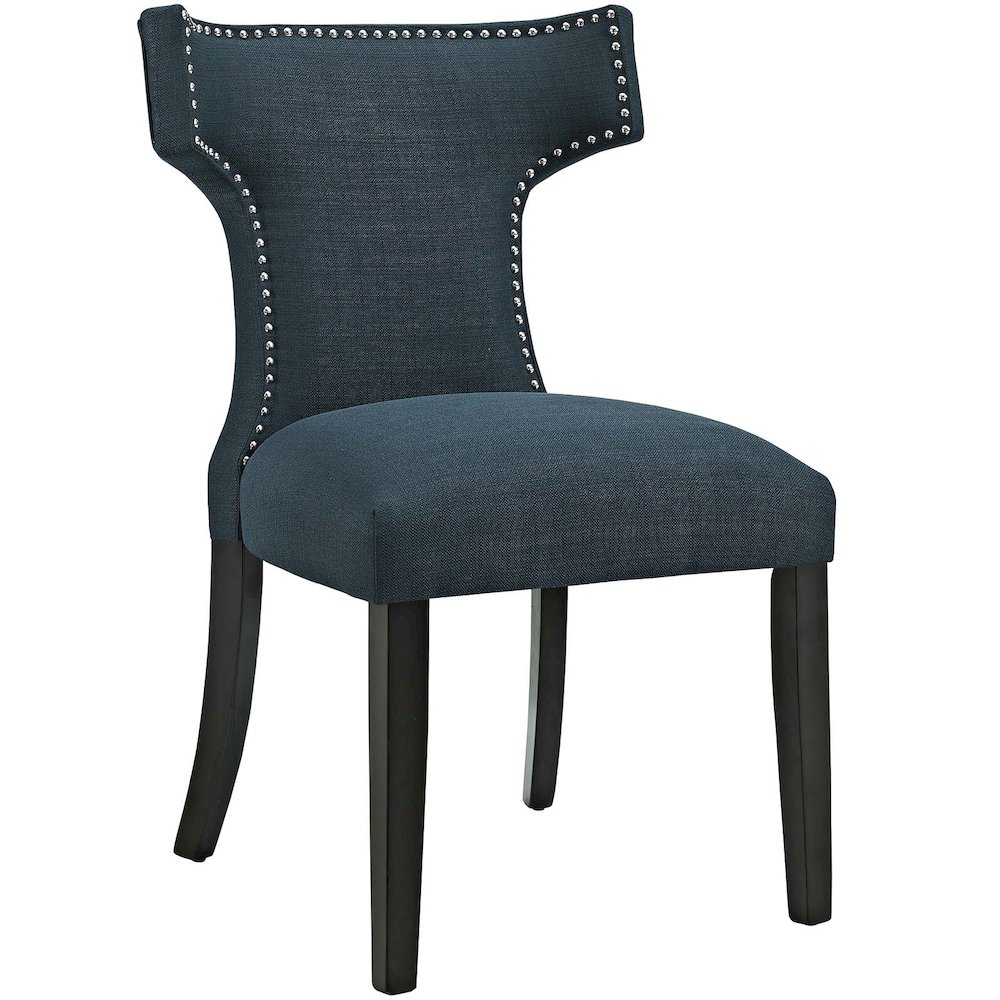 Curve Fabric Dining Side Chair Set of 2. Picture 2