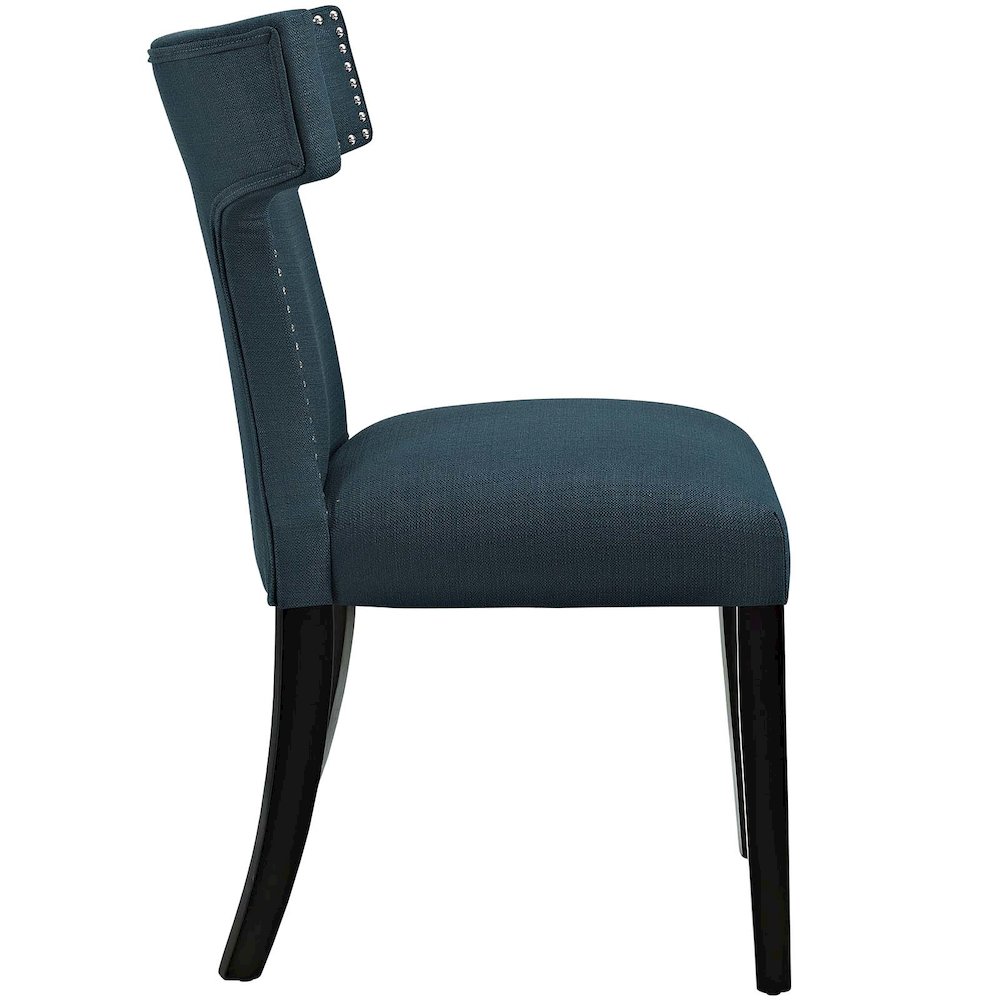 Curve Fabric Dining Side Chair Set of 2. Picture 3