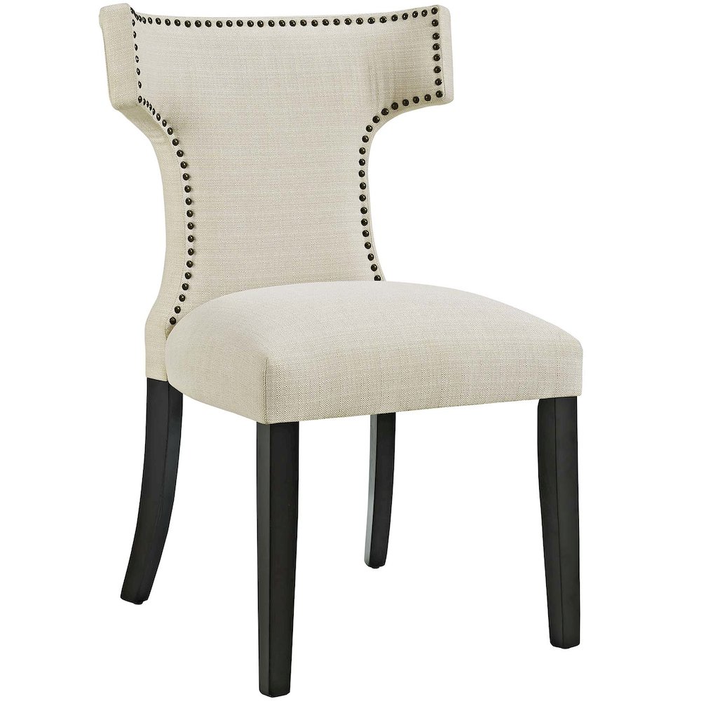 Curve Fabric Dining Side Chair Set of 2. Picture 2