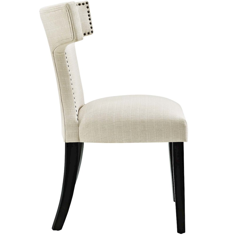 Curve Fabric Dining Side Chair Set of 2. Picture 3