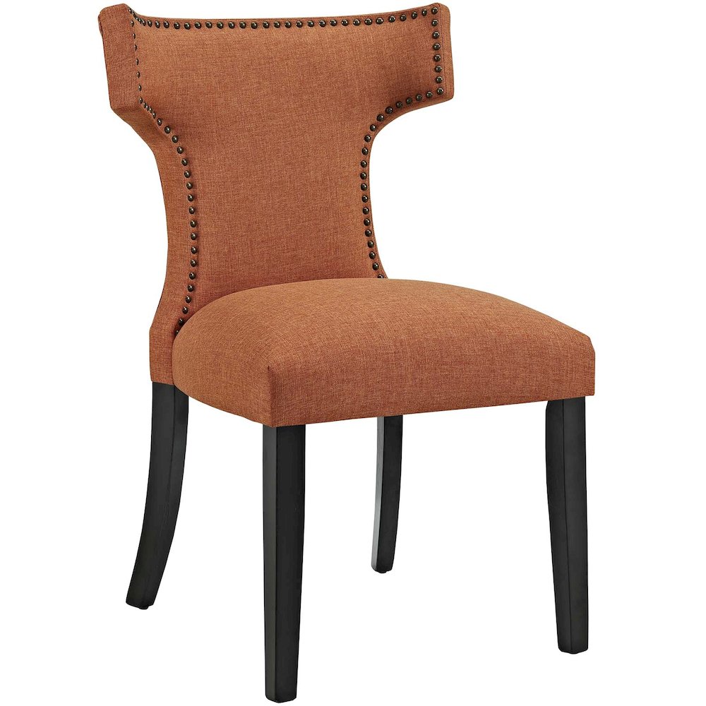Curve Fabric Dining Side Chair Set of 2. Picture 2