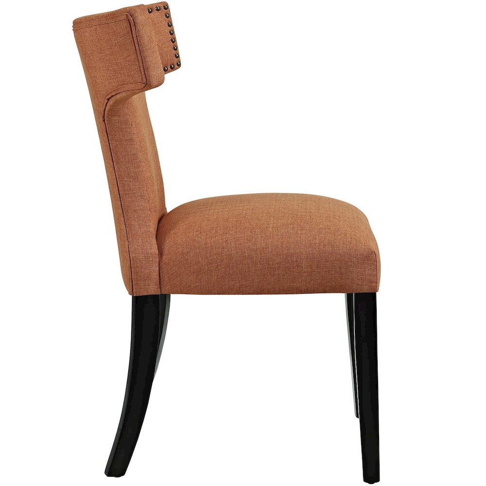 Curve Fabric Dining Side Chair Set of 2. Picture 3