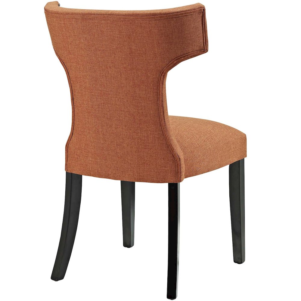 Curve Fabric Dining Side Chair Set of 2. Picture 4
