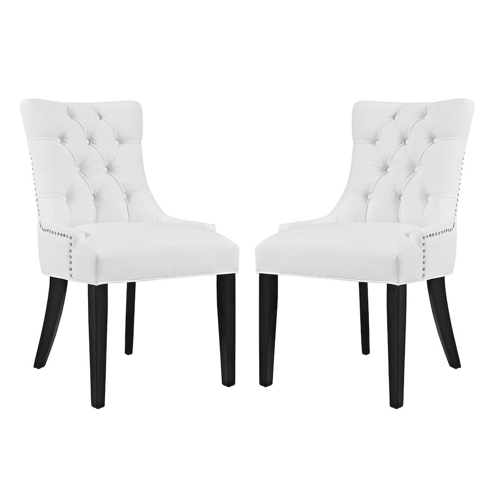 Regent Vinyl Dining Side Chair Set of 2. Picture 1