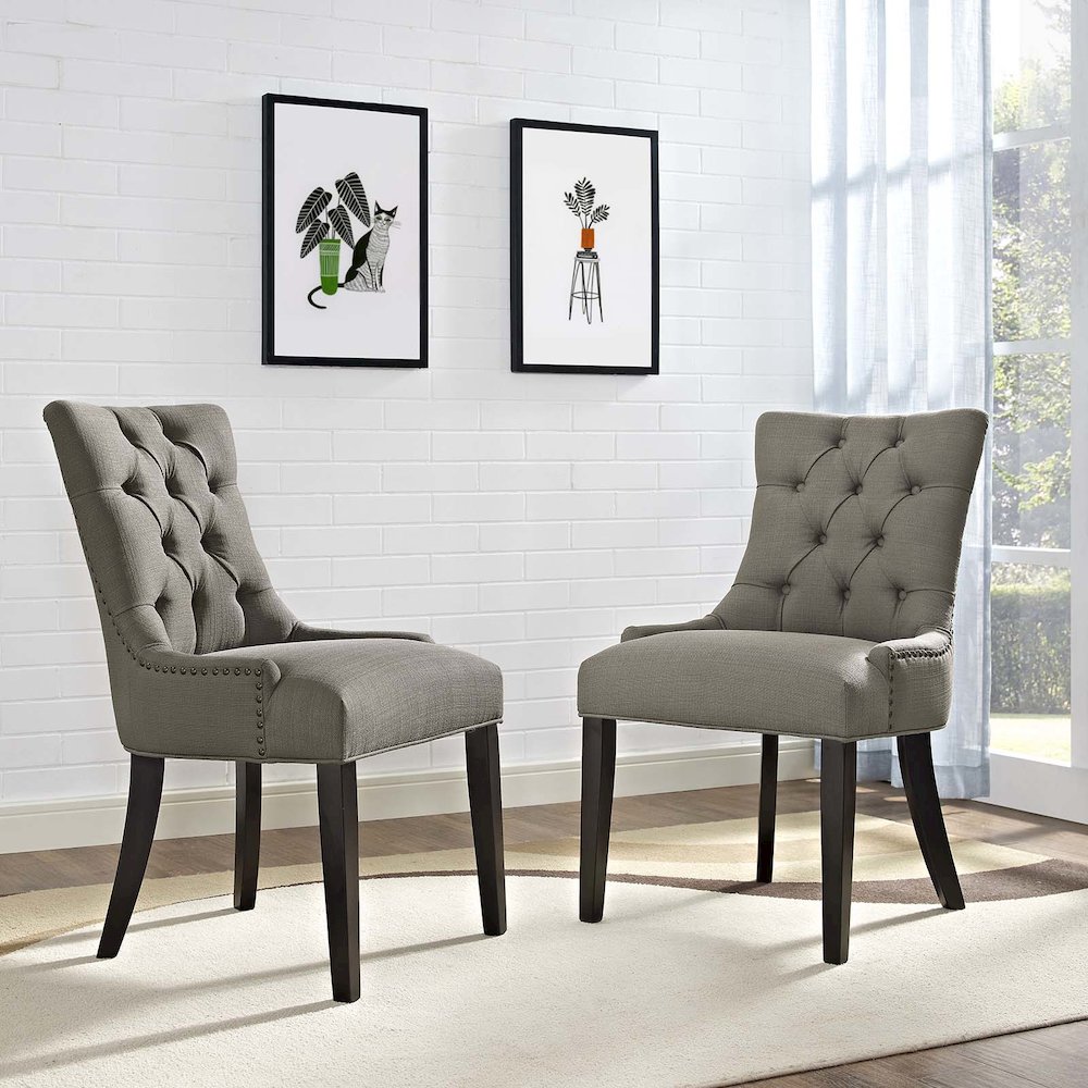 Regent Fabric Dining Side Chair Set of 2. Picture 5