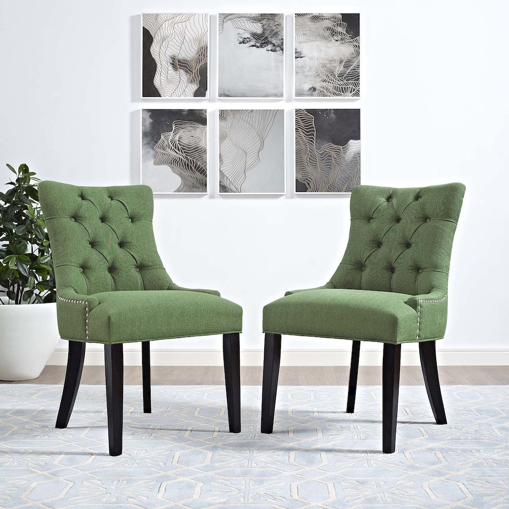 Regent Fabric Dining Side Chair Set of 2. Picture 5