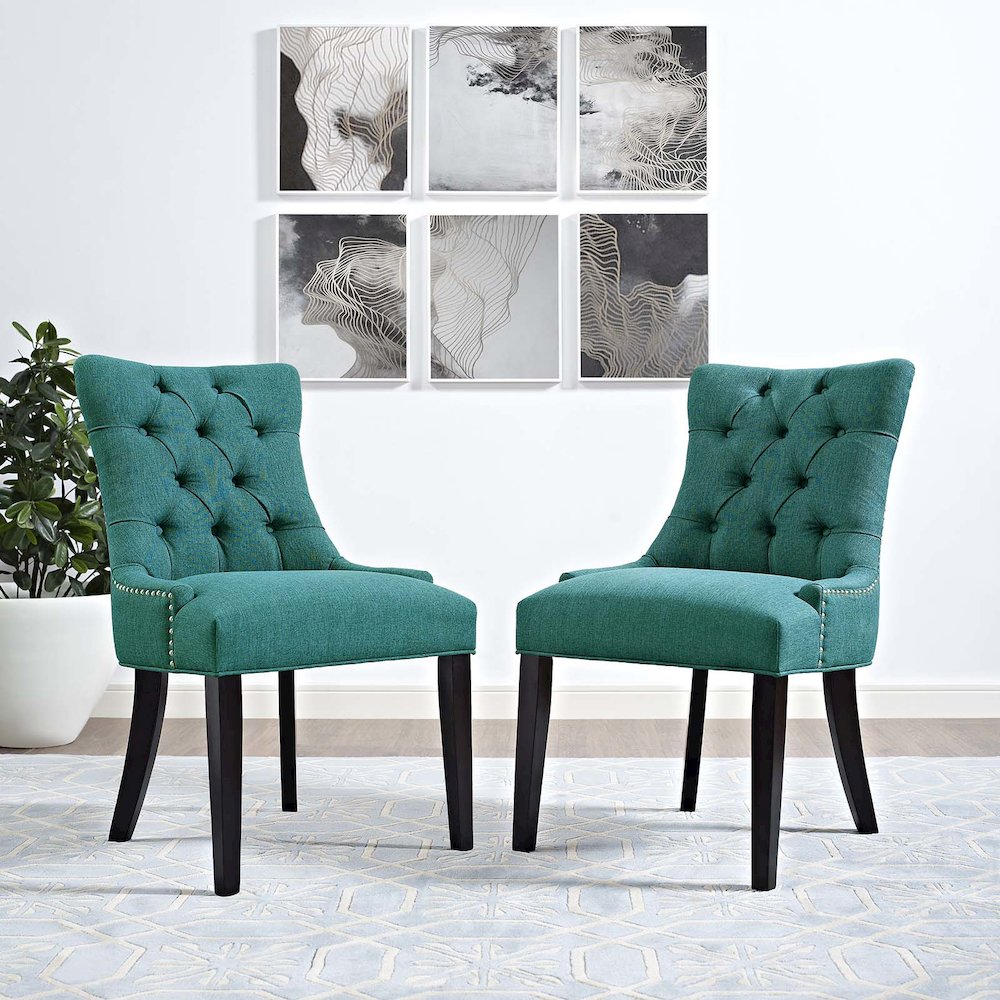 Regent Fabric Dining Side Chair Set of 2. Picture 5