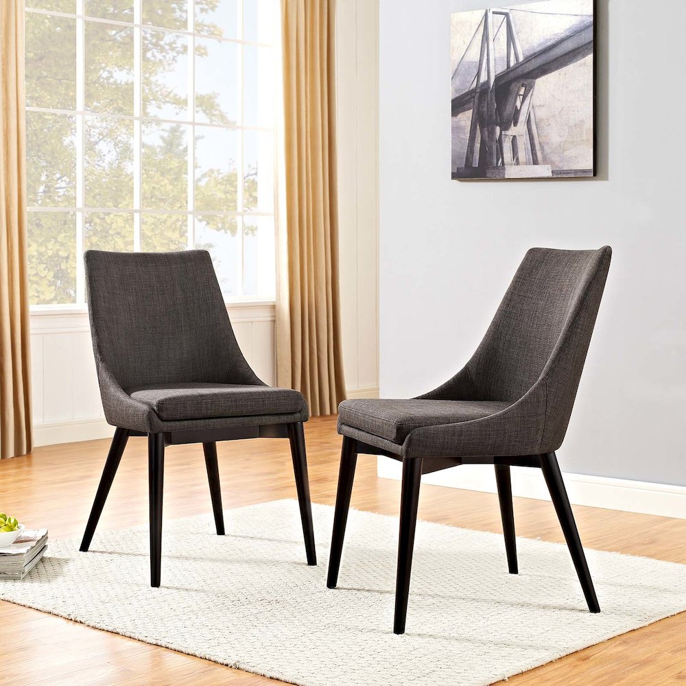 Viscount Fabric Dining Side Chair Set of 2. Picture 5