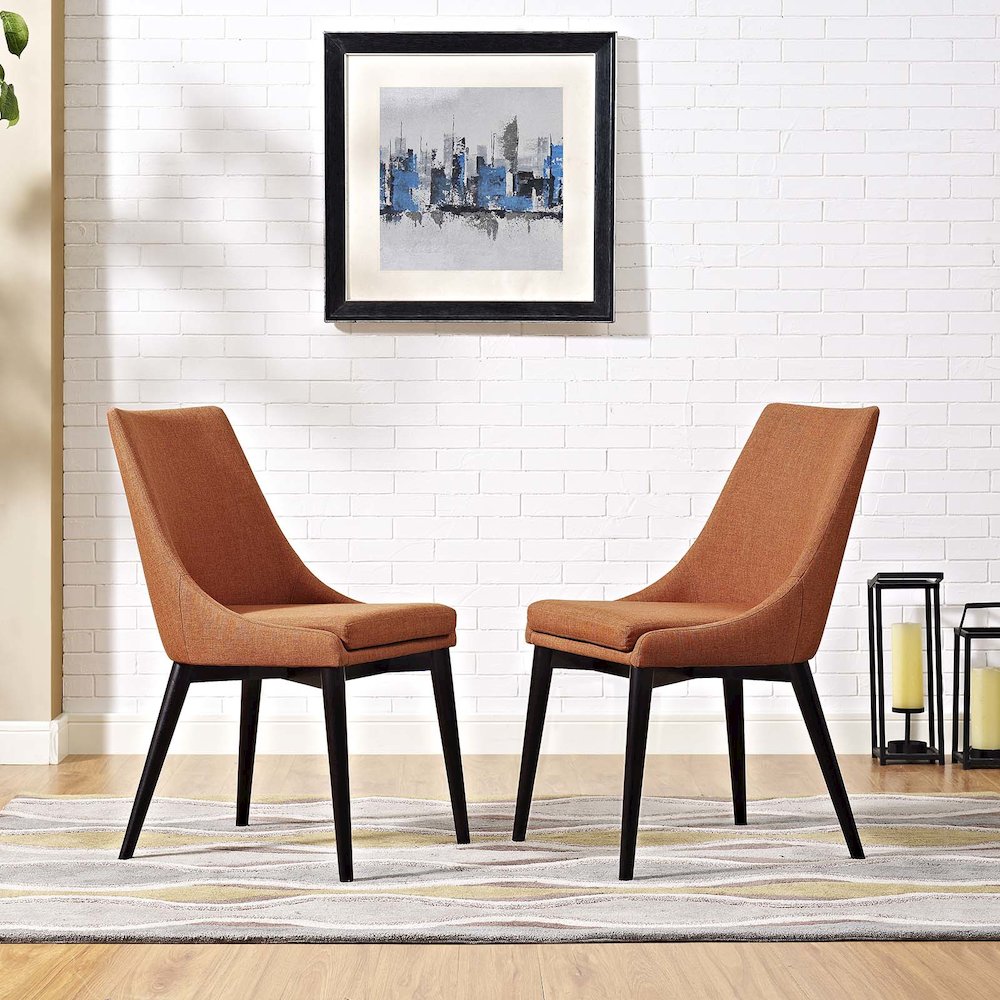 Viscount Fabric Dining Side Chair Set of 2. Picture 5