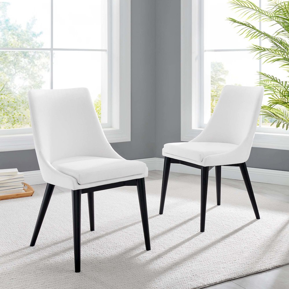 Viscount Fabric Dining Side Chair Set of 2. Picture 8