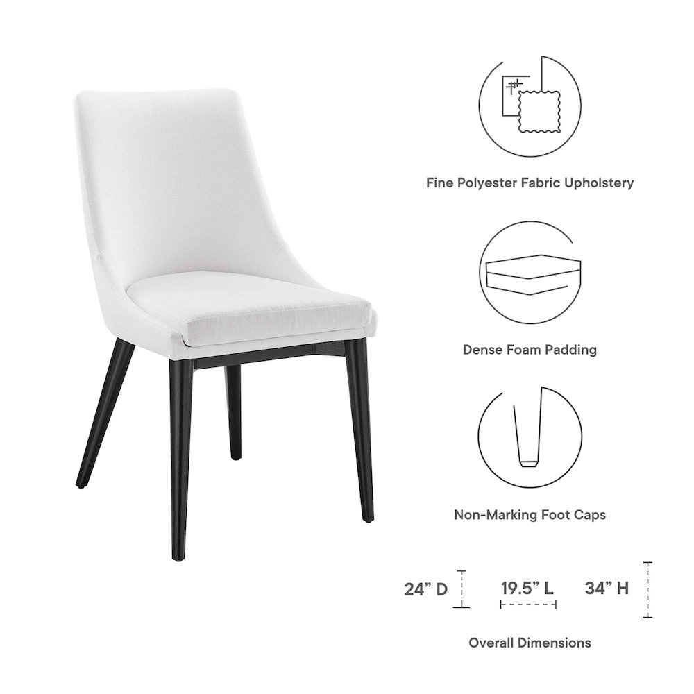 Viscount Fabric Dining Side Chair Set of 2. Picture 2