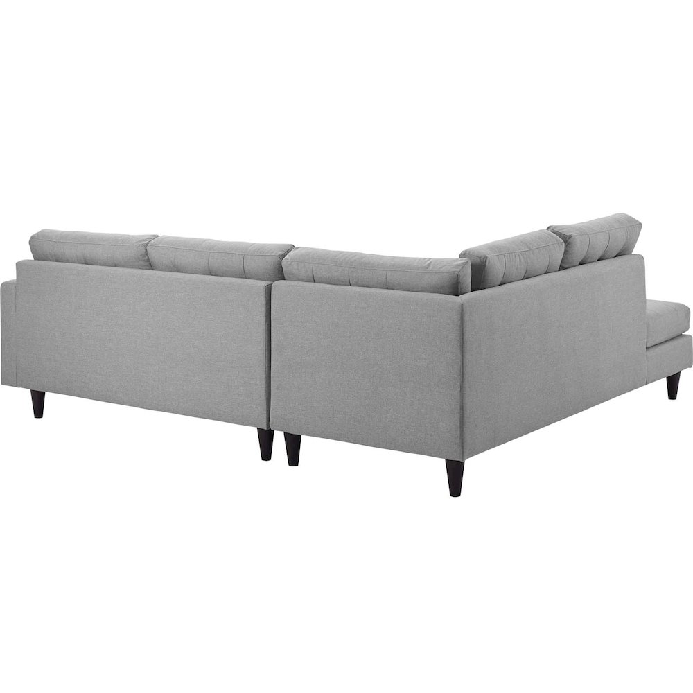 Empress 2 Piece Upholstered Fabric Left Facing Bumper Sectional. Picture 3