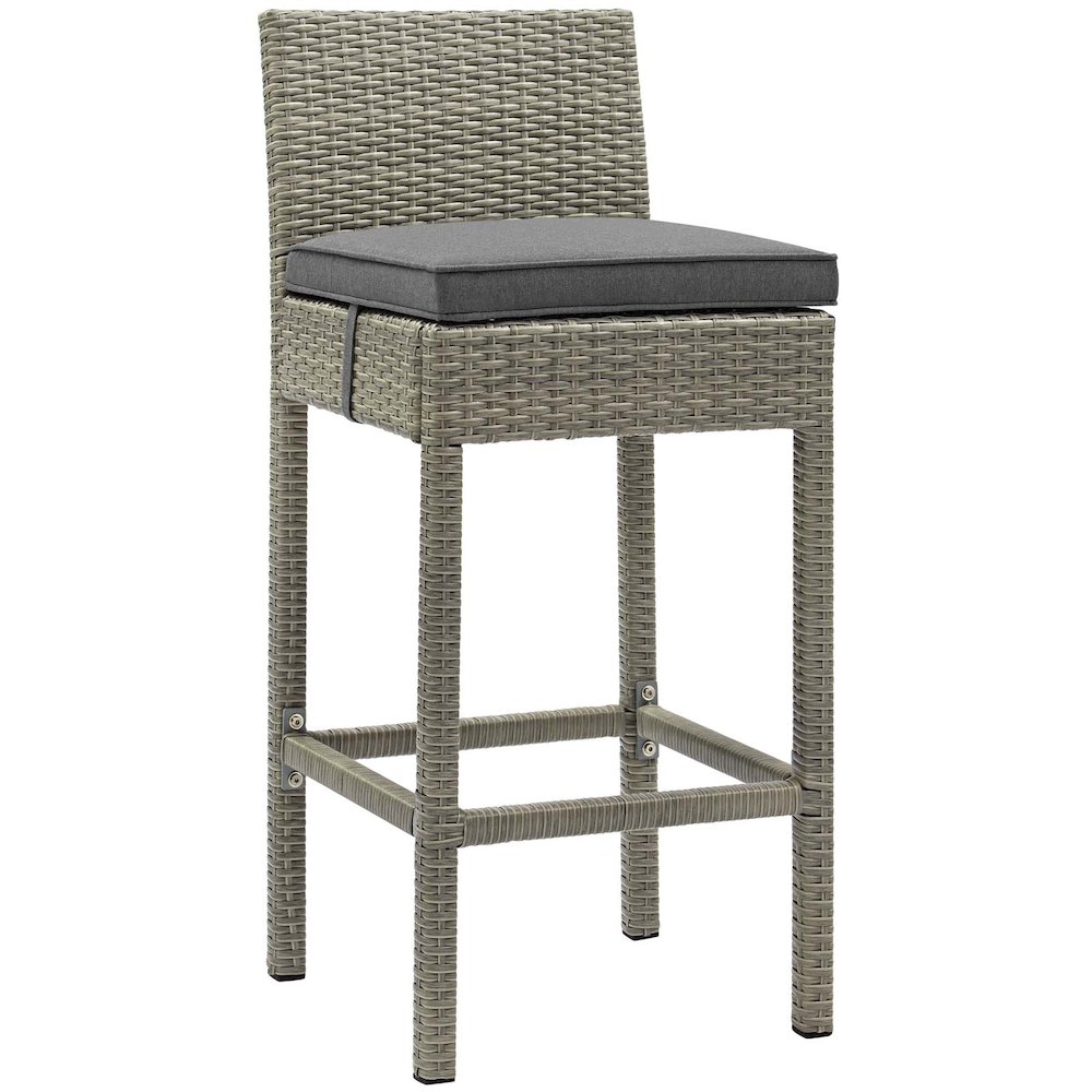 Conduit Outdoor Patio Wicker Rattan Bar Stool. Picture 1