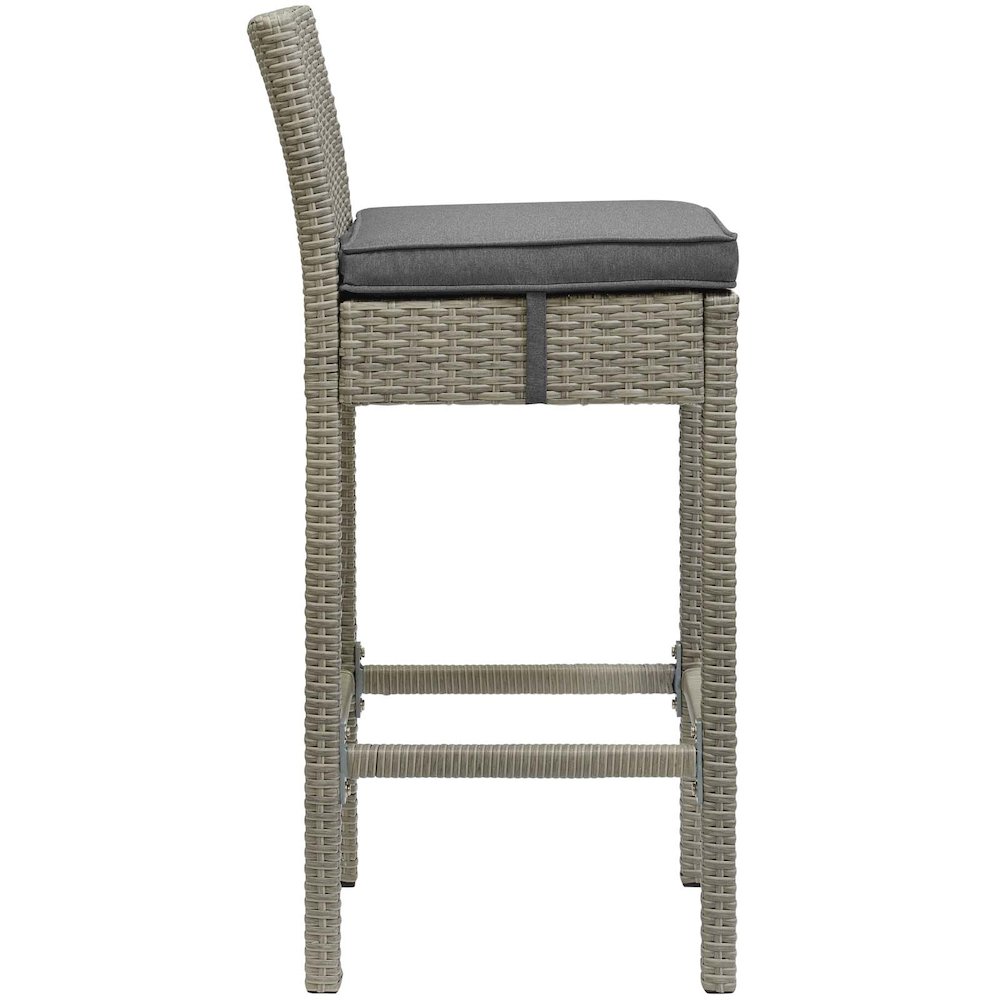 Conduit Outdoor Patio Wicker Rattan Bar Stool. Picture 2