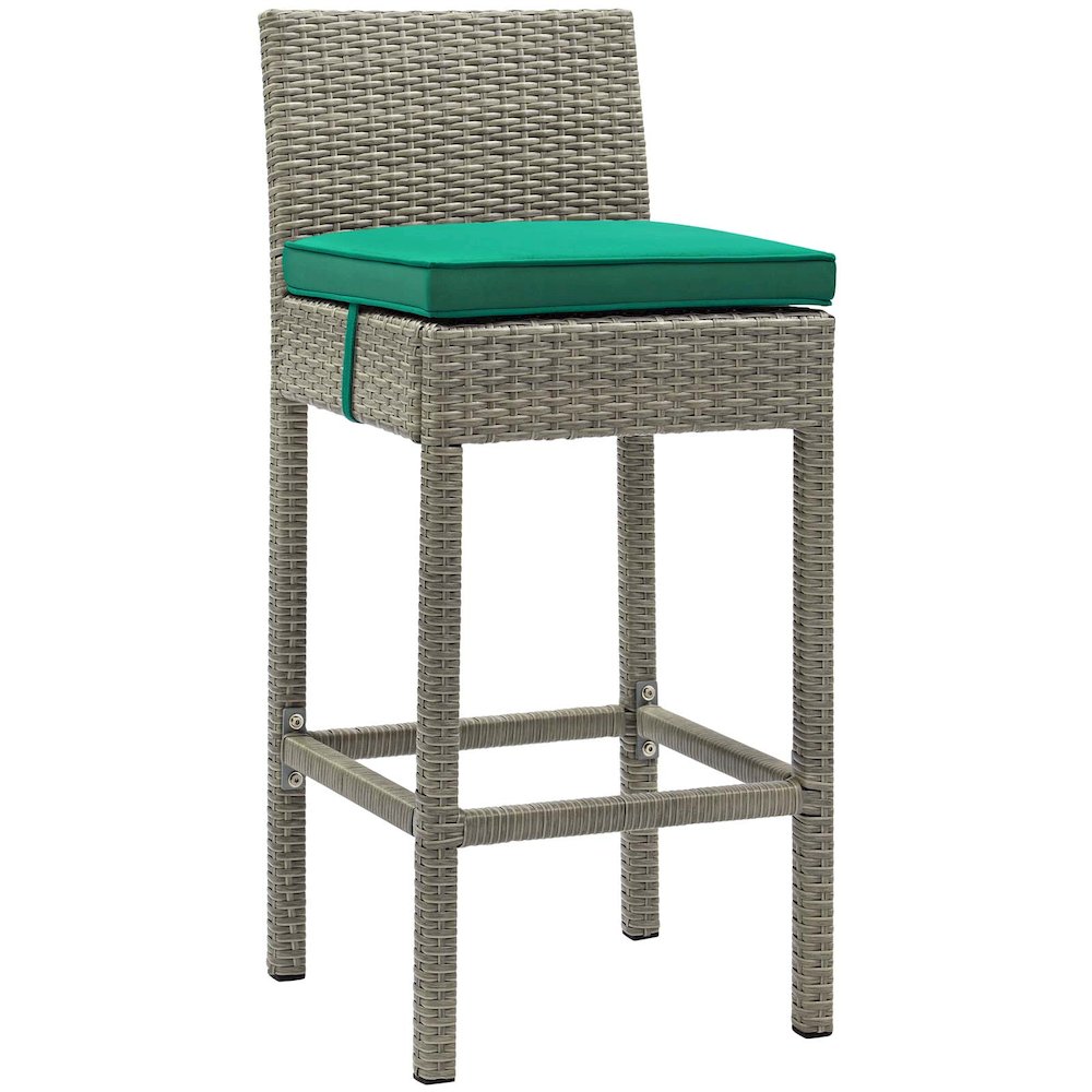 Conduit Outdoor Patio Wicker Rattan Bar Stool. Picture 1
