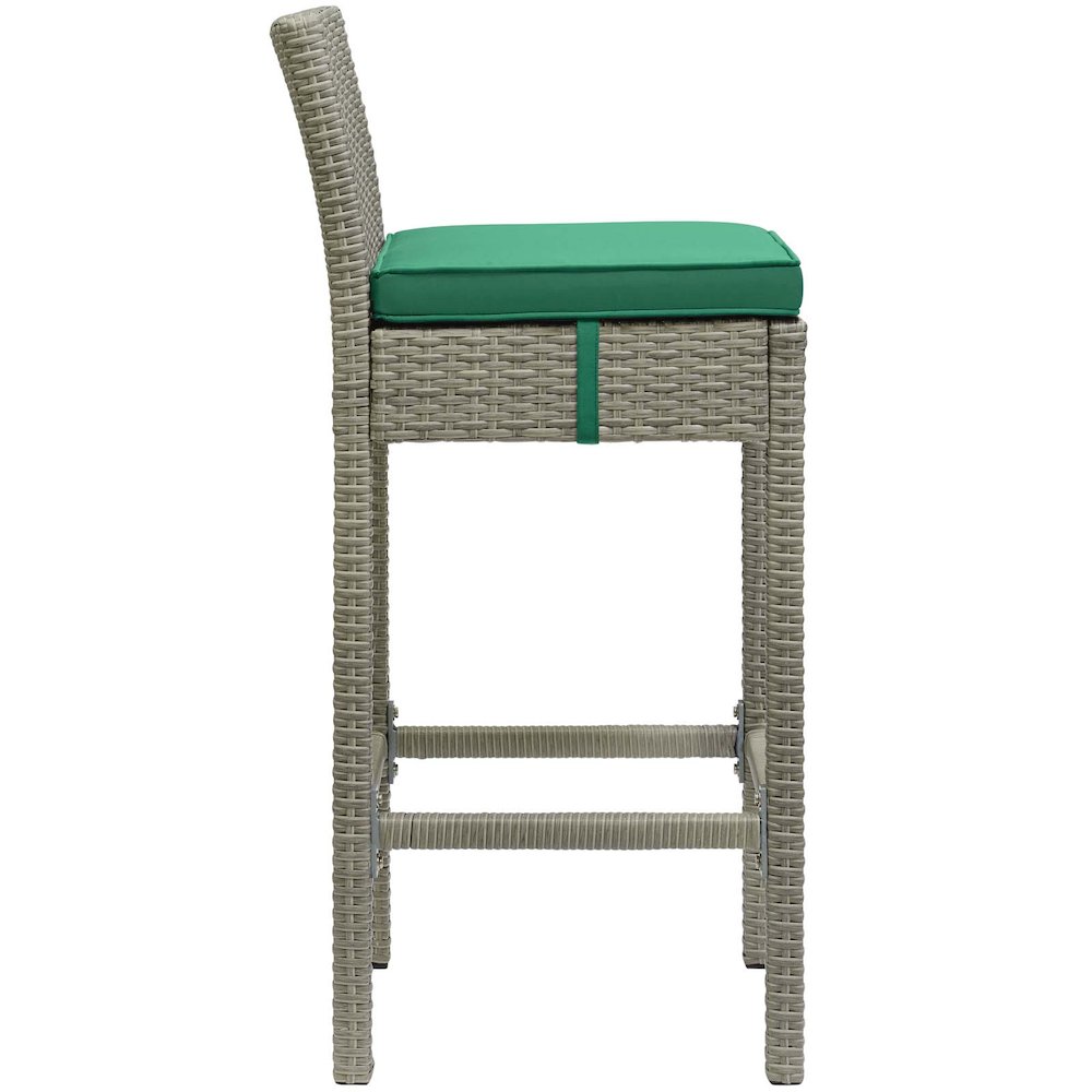Conduit Outdoor Patio Wicker Rattan Bar Stool. Picture 2