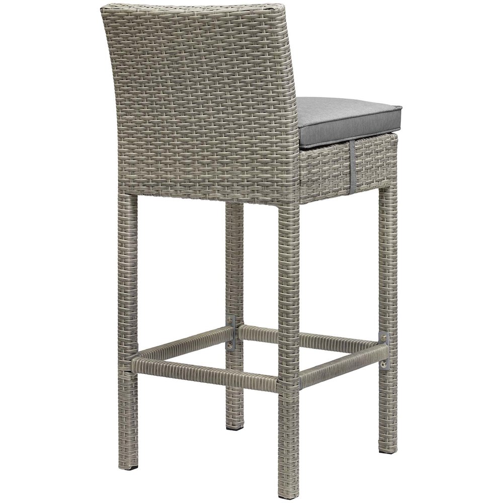 Conduit Outdoor Patio Wicker Rattan Bar Stool. Picture 3