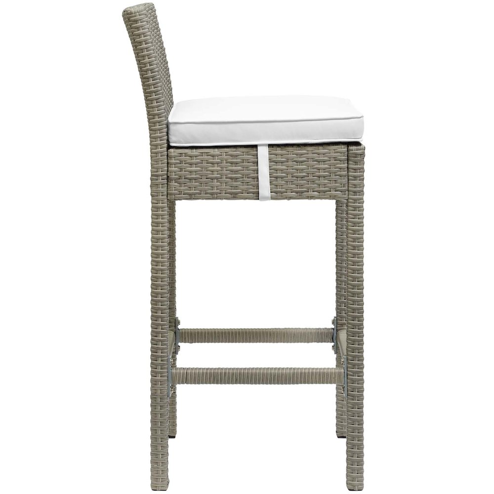 Conduit Outdoor Patio Wicker Rattan Bar Stool. Picture 2