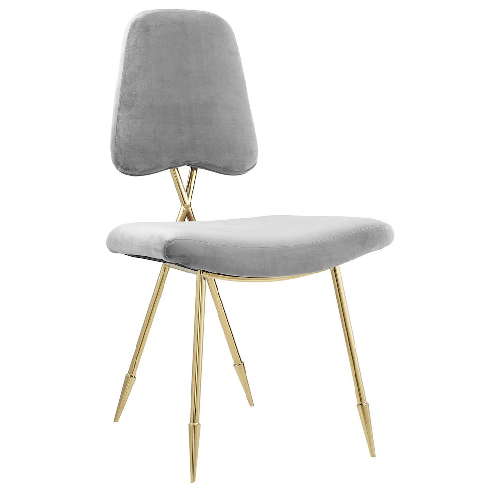 Ponder Performance Velvet Dining Side Chair. Picture 1
