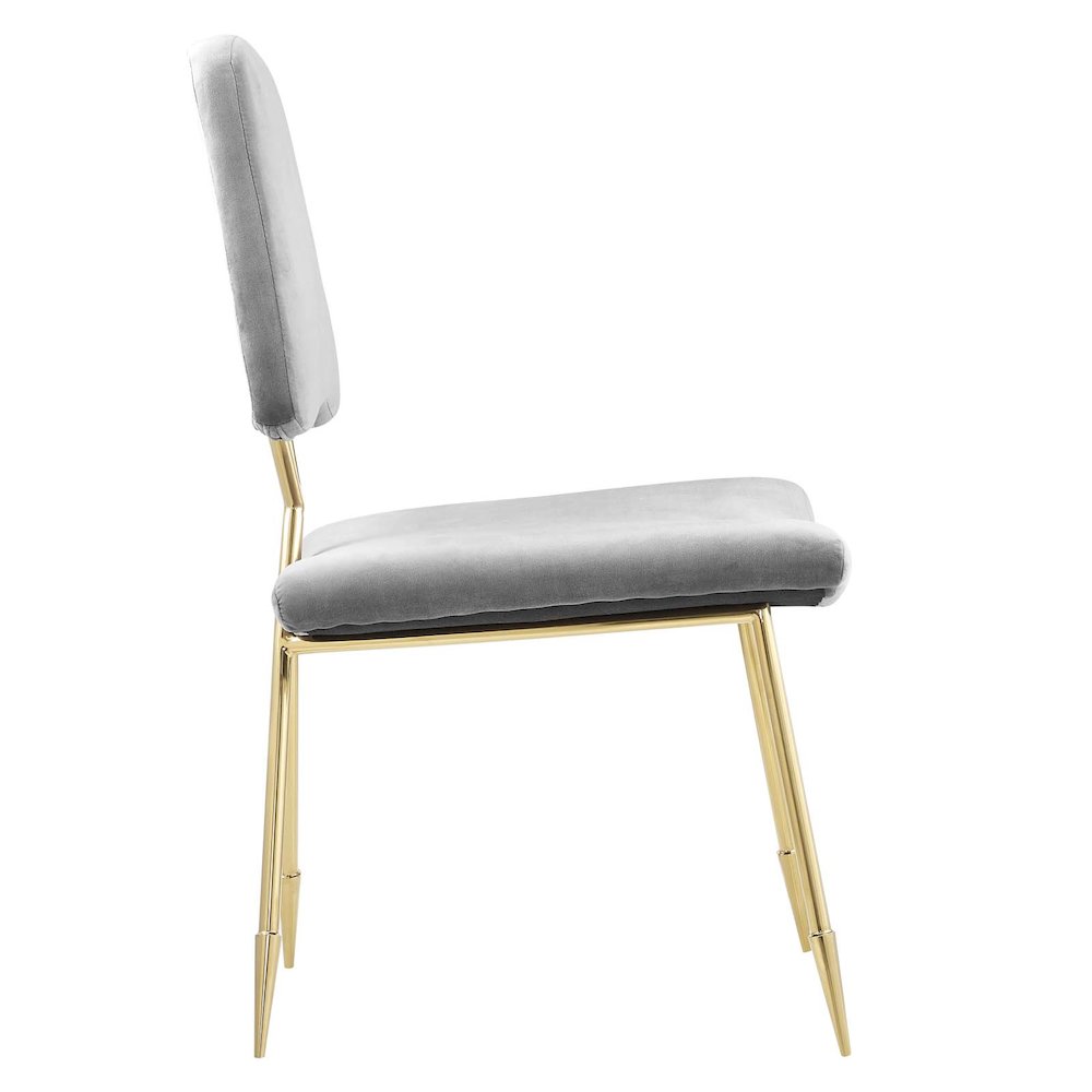 Ponder Performance Velvet Dining Side Chair. Picture 2