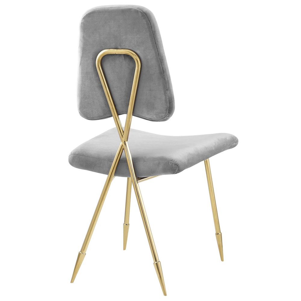 Ponder Performance Velvet Dining Side Chair. Picture 3