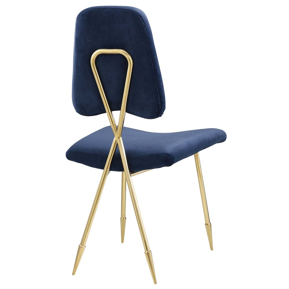 Ponder Performance Velvet Dining Side Chair. Picture 3