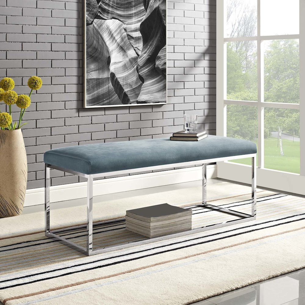 Anticipate Performance Velvet Bench. Picture 4