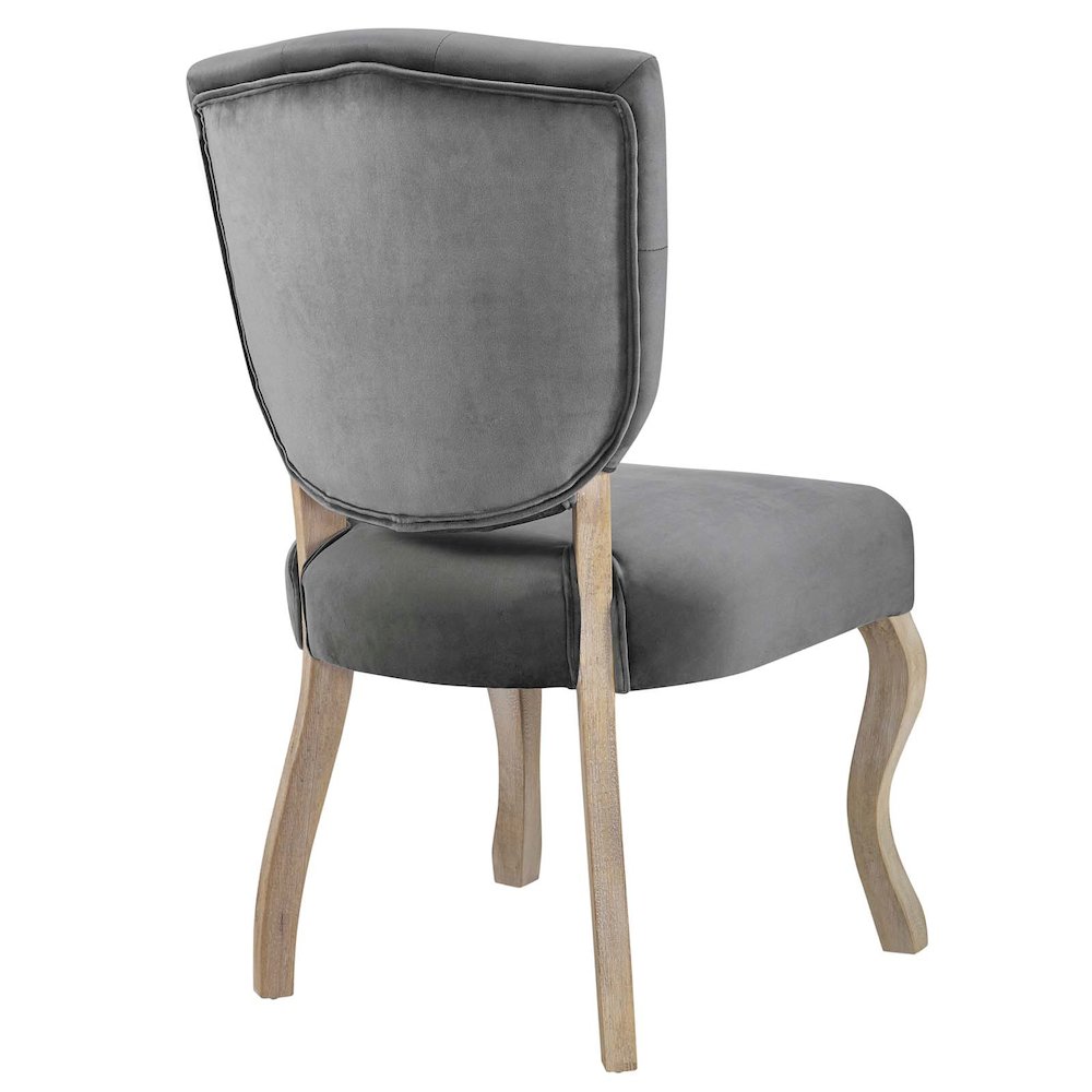 Array Vintage French Performance Velvet Dining Side Chair. Picture 3
