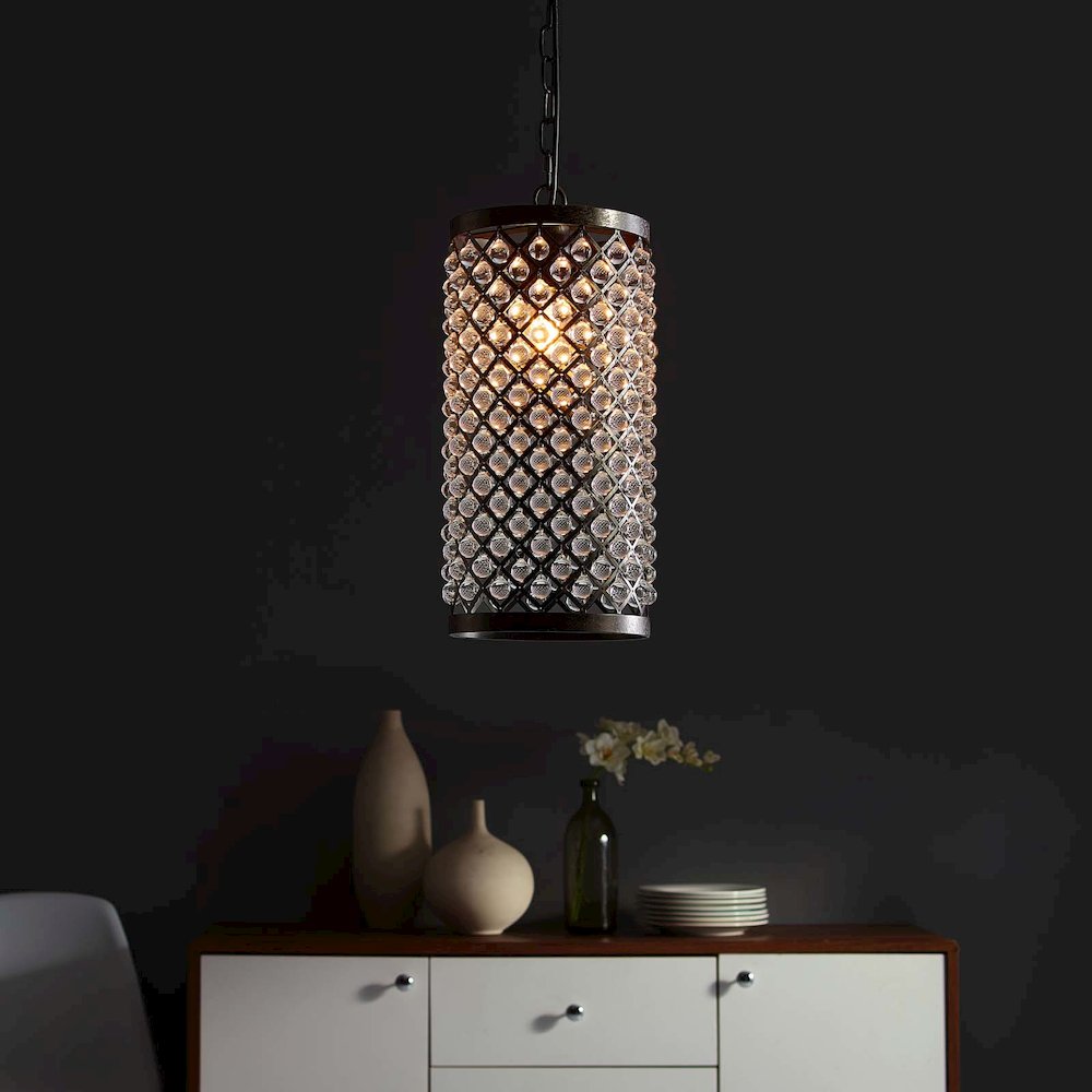 Reflect Glass and Metal Pendant Chandelier. Picture 5