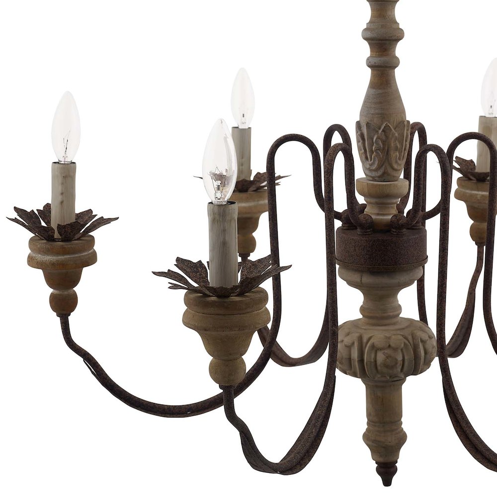 Bountiful Vintage French Pendant Ceiling Light Candelabra Chandelier. Picture 3