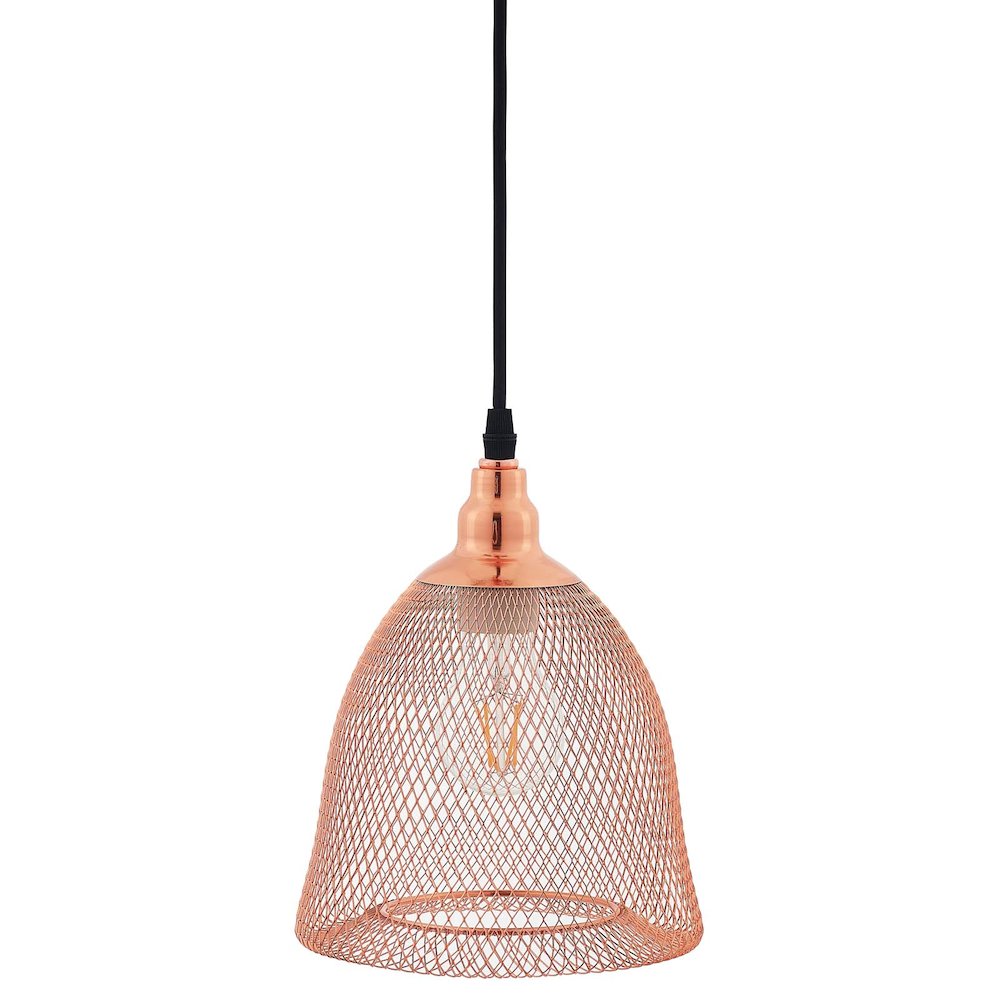Glimmer Bell-Shaped Rose Gold Pendant Light. Picture 2