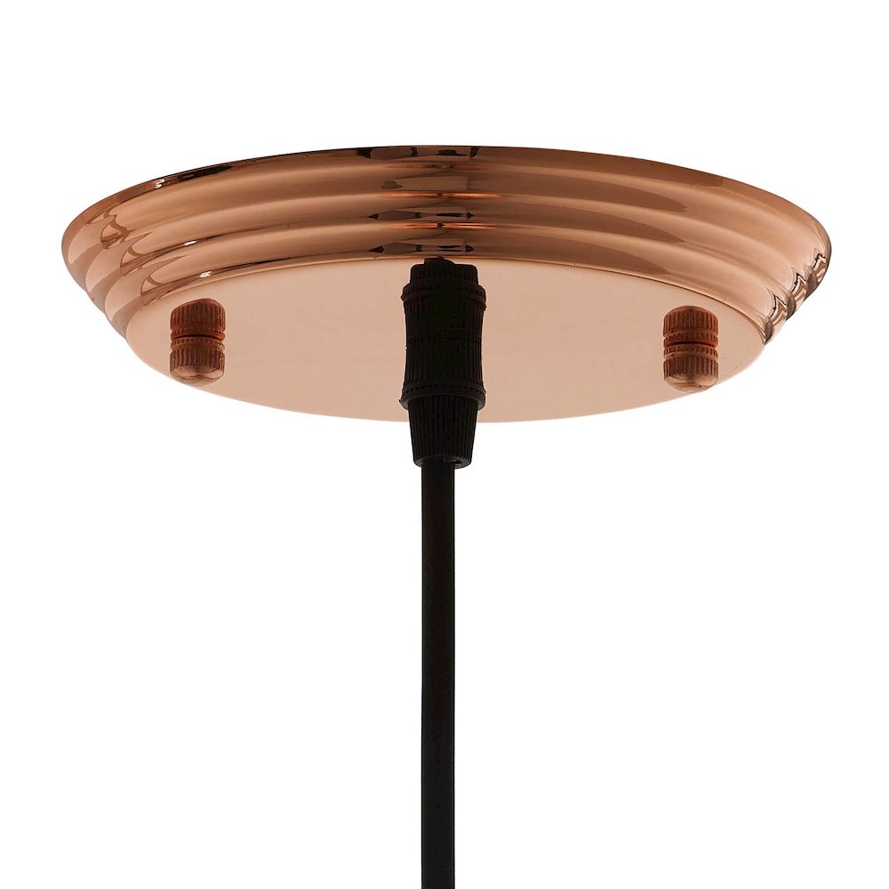 Dimple 10" Half-Sphere Rose Gold Pendant Light. Picture 4