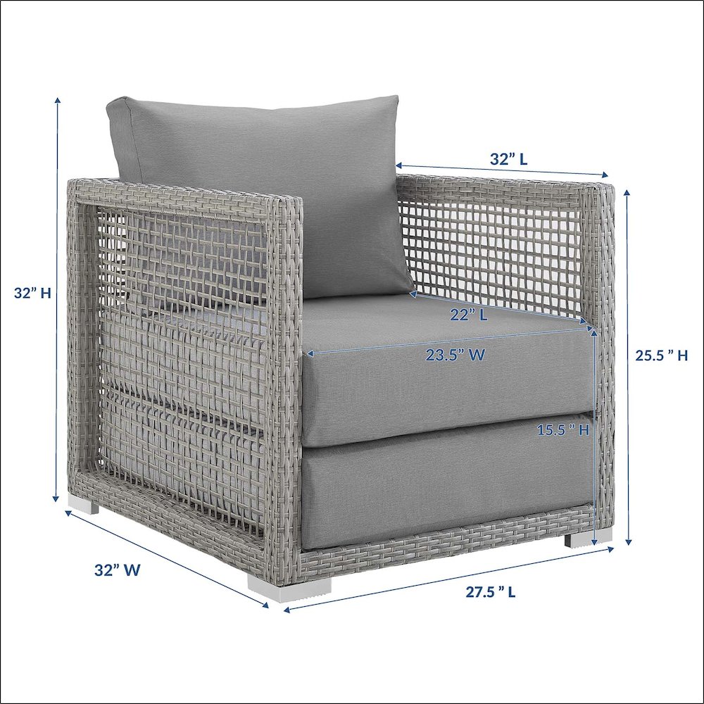 Aura Rattan Outdoor Patio Armchair. Picture 4