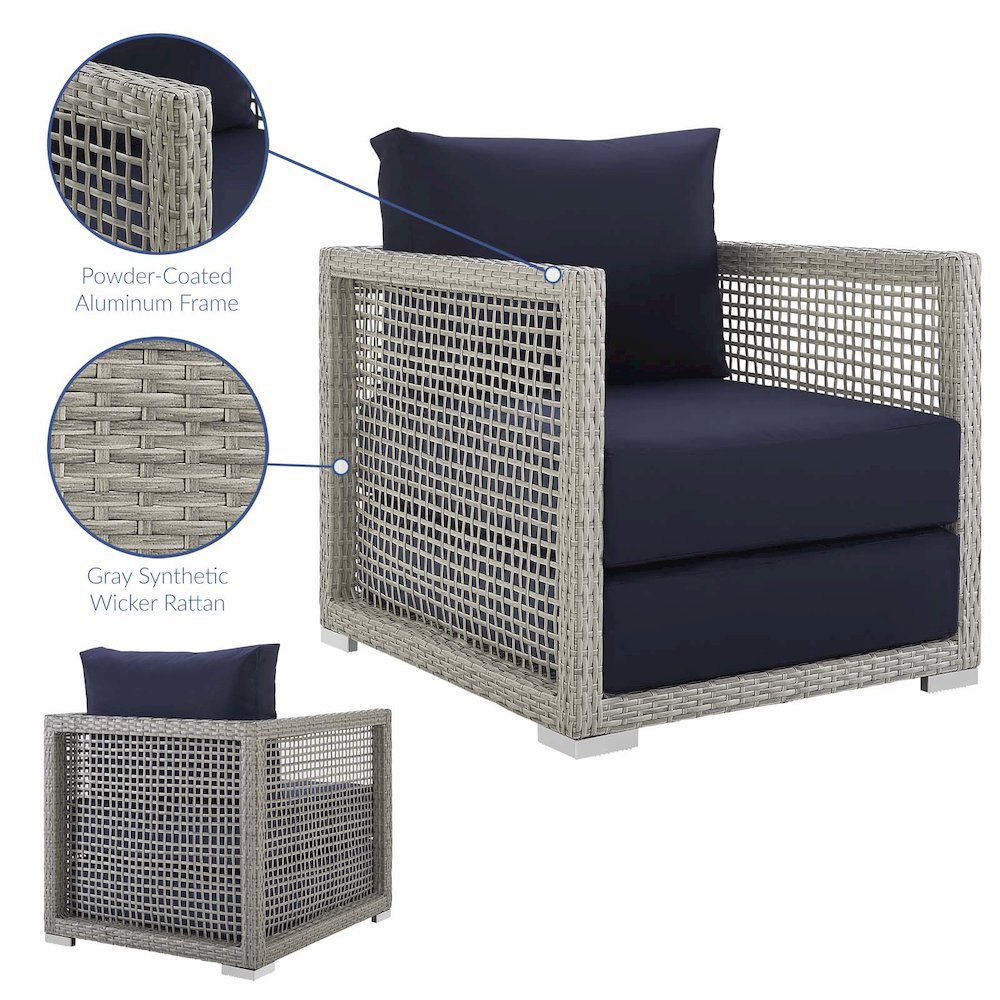 Aura Rattan Outdoor Patio Armchair. Picture 3