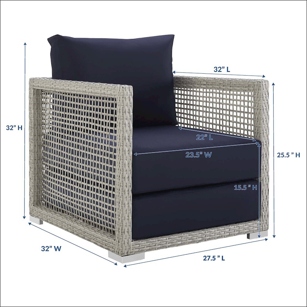 Aura Rattan Outdoor Patio Armchair. Picture 4