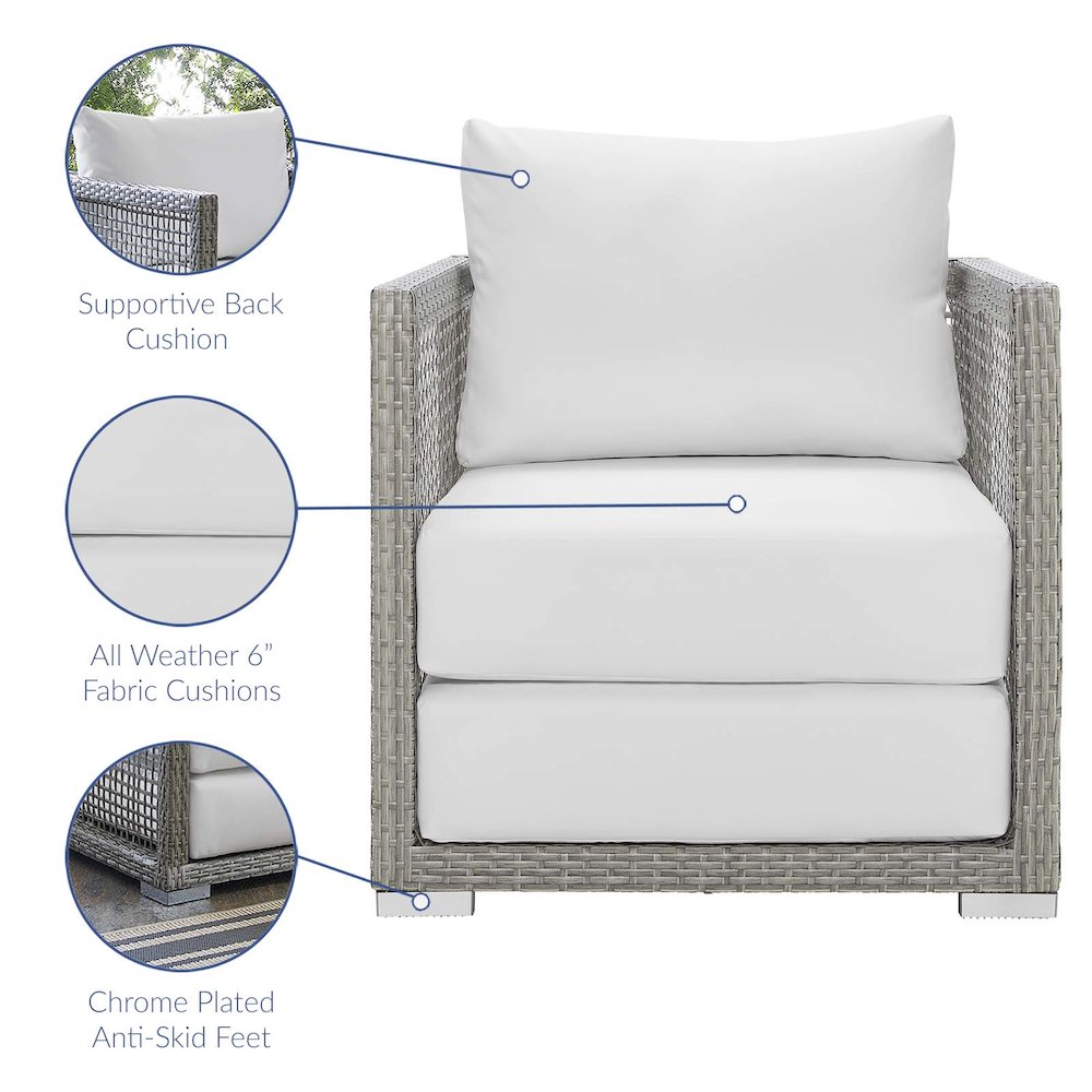 Aura Rattan Outdoor Patio Armchair. Picture 2