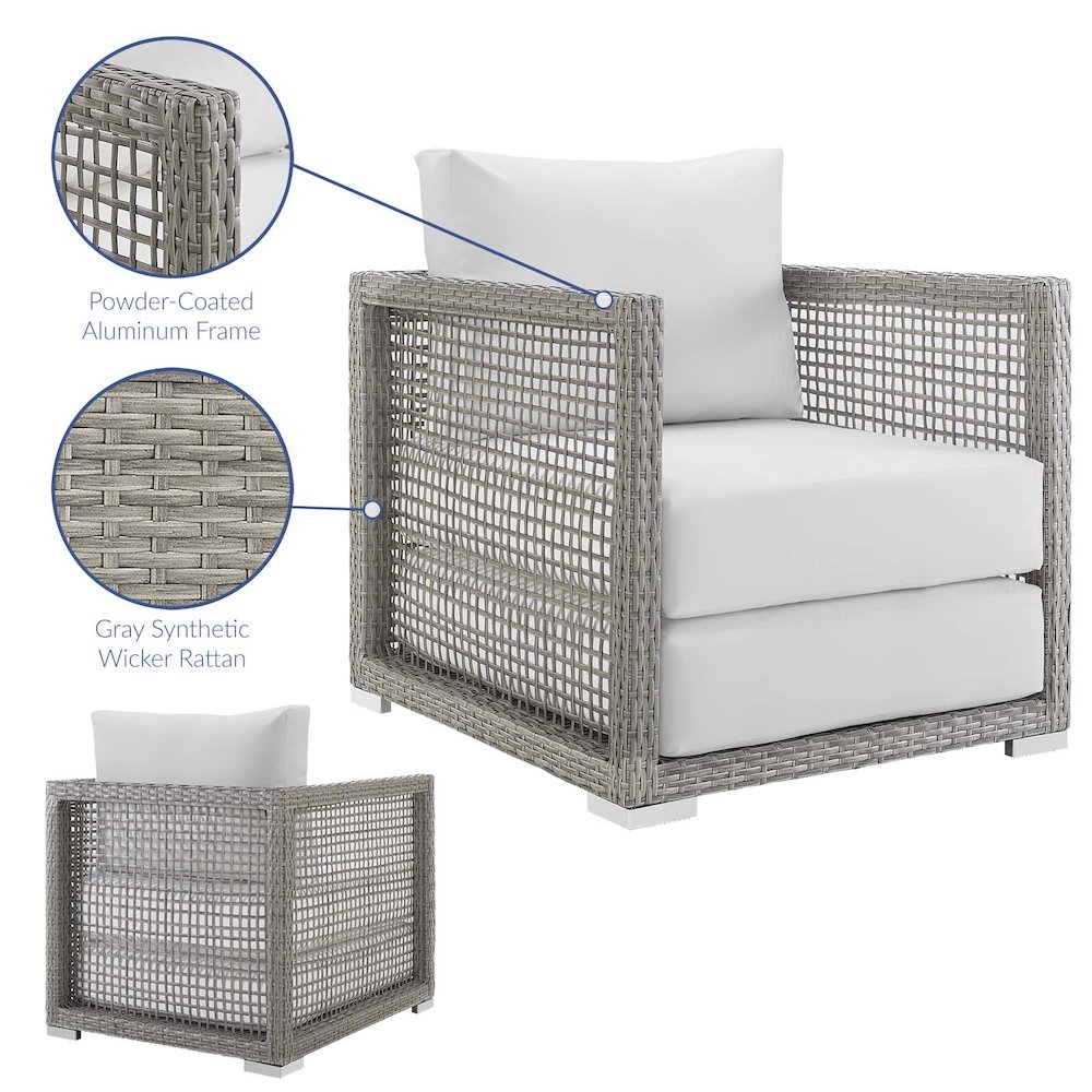 Aura Rattan Outdoor Patio Armchair. Picture 3