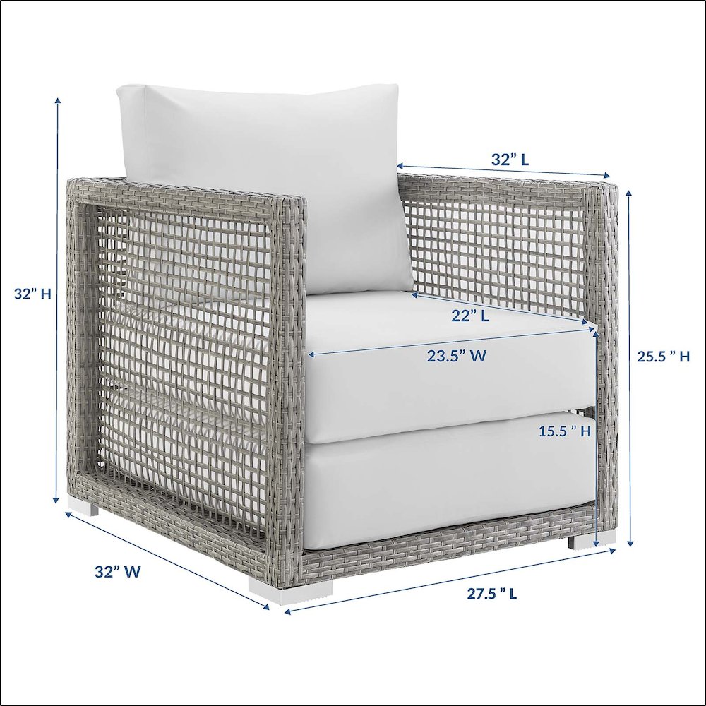 Aura Rattan Outdoor Patio Armchair. Picture 4