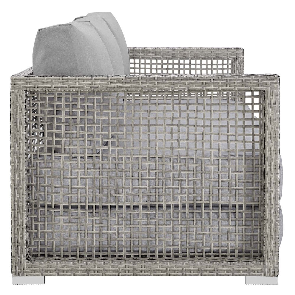 Aura Outdoor Patio Wicker Rattan Sofa. Picture 5