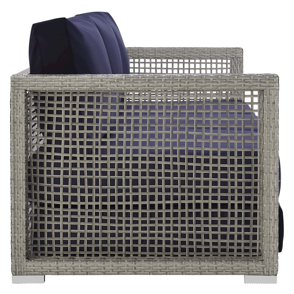 Aura Outdoor Patio Wicker Rattan Sofa. Picture 3
