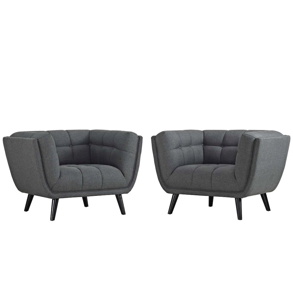 Bestow 2 Piece Upholstered Fabric Armchair Set. Picture 1