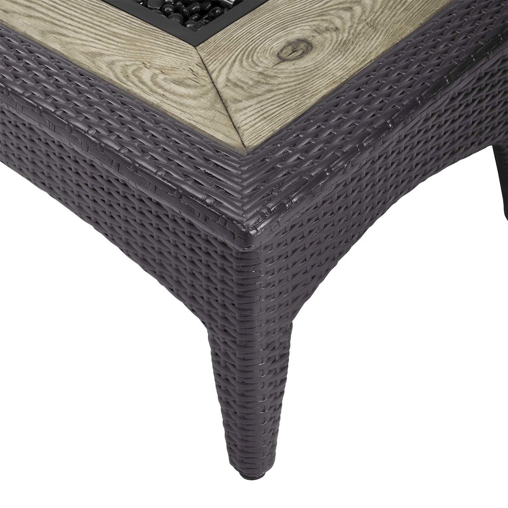 Splendor 43.5" Rectangle Outdoor Patio Fire Pit Table. Picture 3