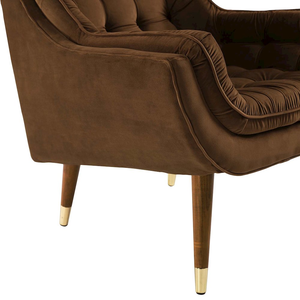 Suggest Button Tufted Performance Velvet Lounge Chair. Picture 2